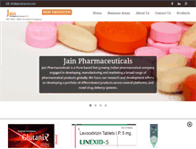 Tablet Screenshot of jainpharma.com